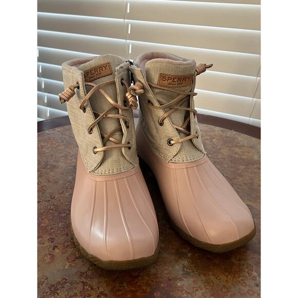 Womens pink sperry duck boots size 10 - Picture 2 of 10